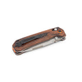 Benchmade's Grizzly Creek pocket knife folded up showing off the pocket clip.