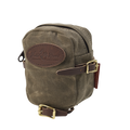 Small waxed canvas bike bag that attaches underneath the seat.