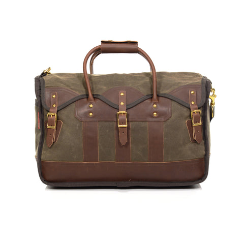 Waxed canvas luggage over the shoulder bag.