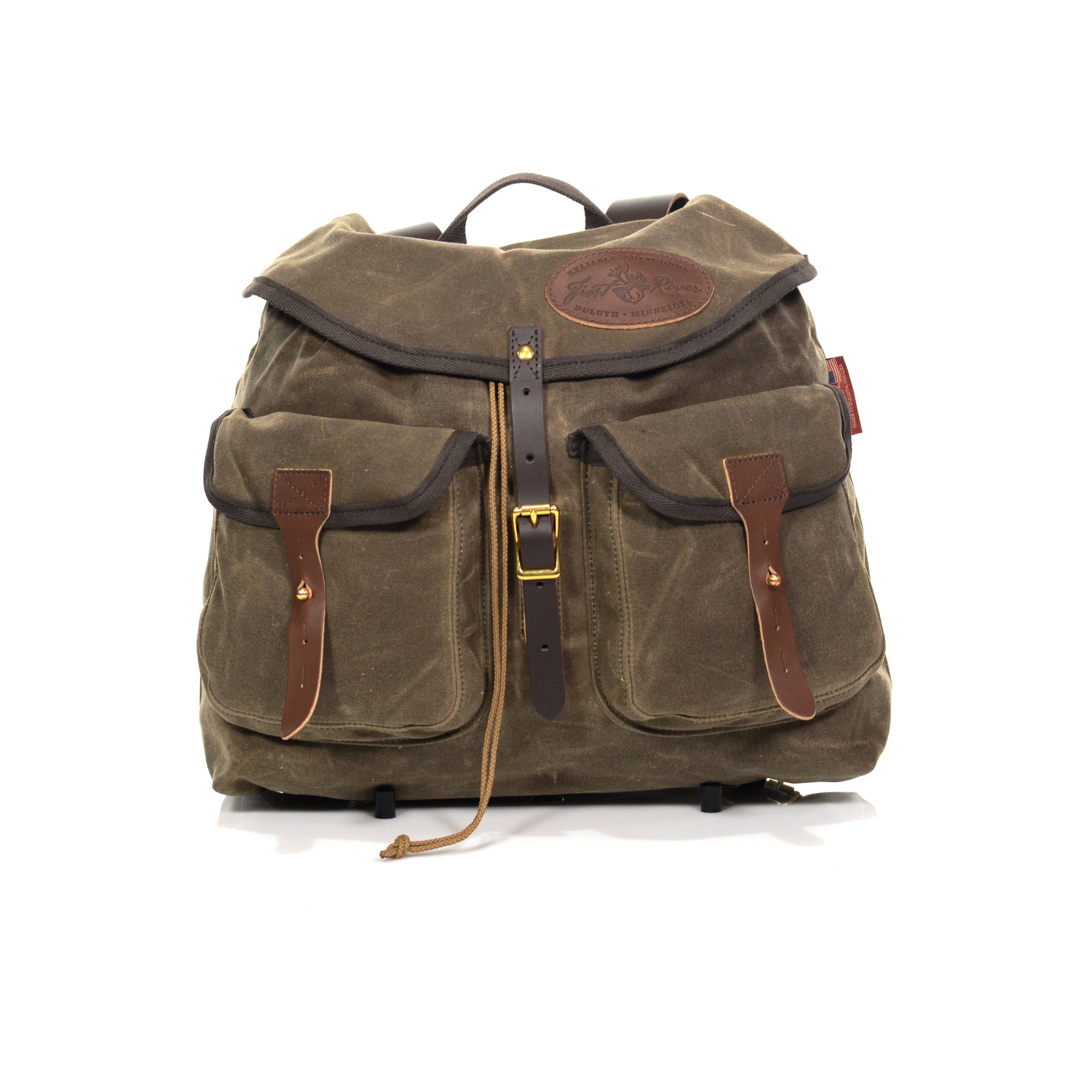 The Geologist pack is a beautiful rucksack with two spacious front pockets added for additional storage.